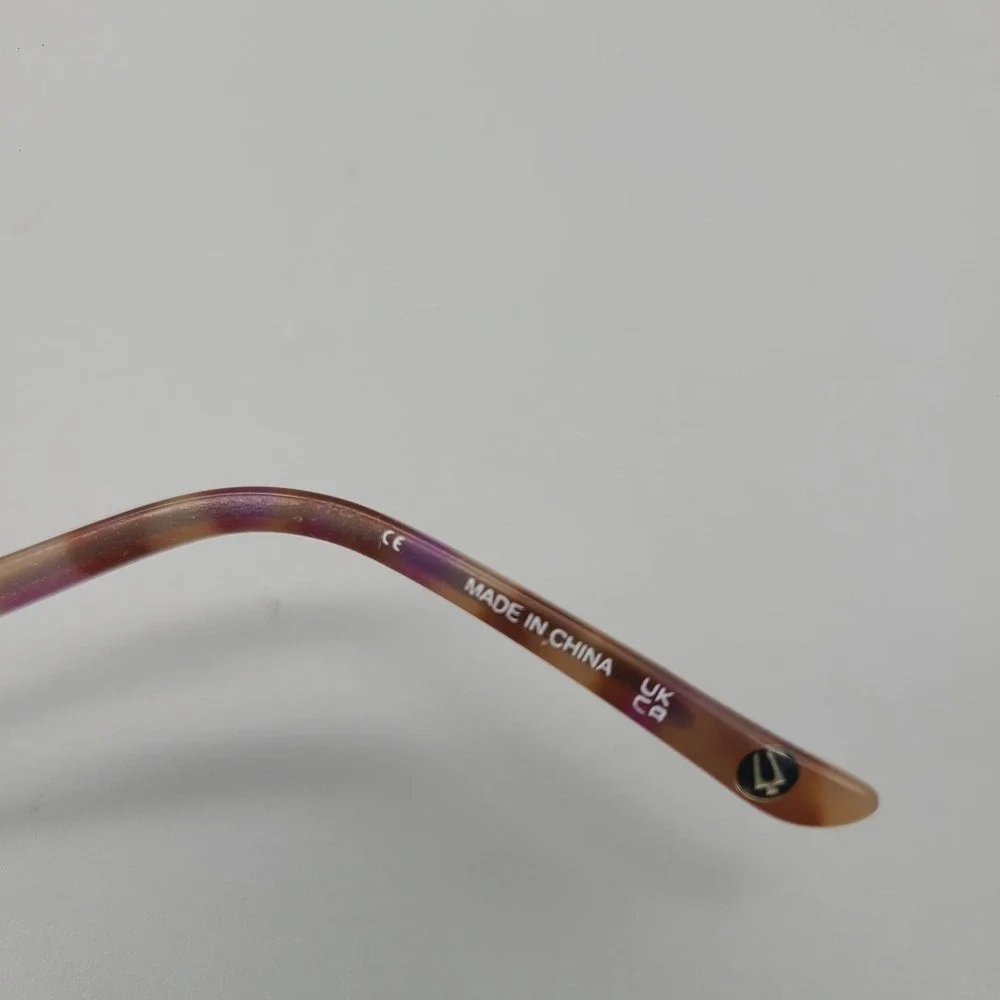 Bulova Remini Eyeglass Frames Black Semi Rimless Cat Eye 53-17-140 Textured